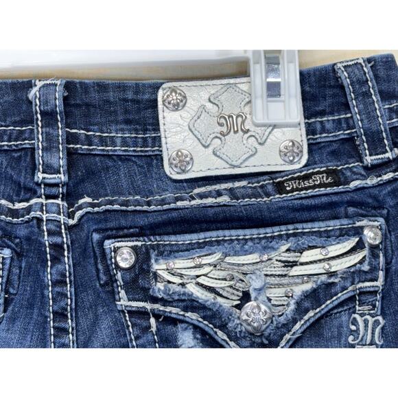 Miss Me Dark Blue Straight Leg Jeans - Picture 12 of 16